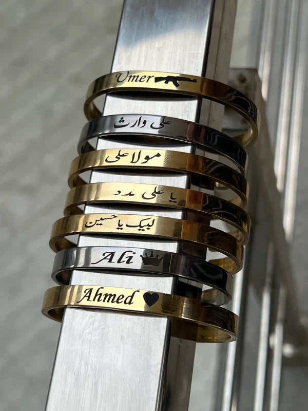 Customize Karha ,Bracelets , Bangle for Men & Women Custom Engraved Save 29%